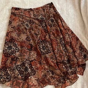 Emma James skirt brown layered lined size 12 Boho Earthy Like New Condition!